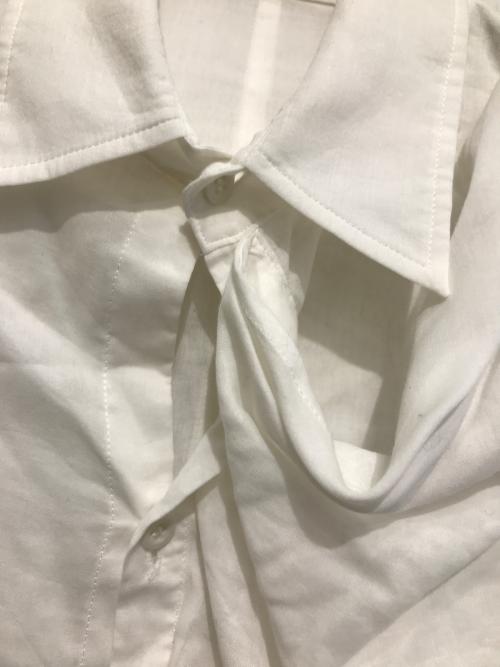 yohji yamamoto+noir（ヨウジヤマモトプリュスノアール）yohji yamamoto+Noir (ヨウジヤマモトプリュスノアール) 変形シャツ ホワイト サイズ:1の古着・服飾アイテム