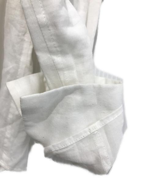 yohji yamamoto+noir（ヨウジヤマモトプリュスノアール）yohji yamamoto+Noir (ヨウジヤマモトプリュスノアール) 変形シャツ ホワイト サイズ:1の古着・服飾アイテム