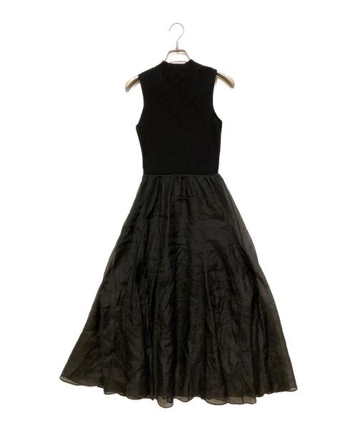 Snidel（スナイデル）Snidel (スナイデル) ニットドッキングワンピース ブラック サイズ:SIZE Sの古着・服飾アイテム