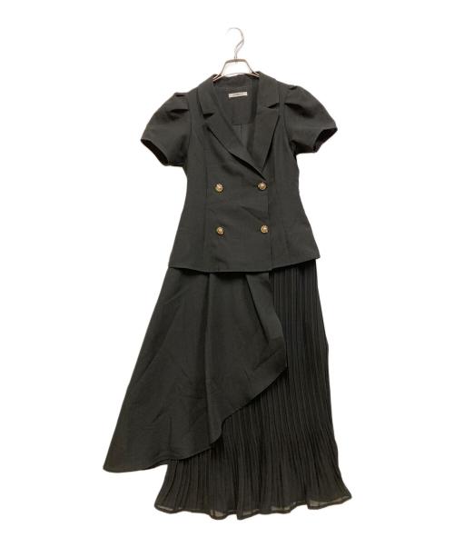 LIP SERVICE（リップサービス）LIP SERVICE (リップサービス) ジャケットレイヤードプリーツワンピース ブラック サイズ:Sの古着・服飾アイテム