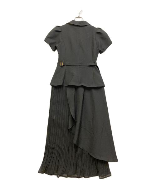 LIP SERVICE（リップサービス）LIP SERVICE (リップサービス) ジャケットレイヤードプリーツワンピース ブラック サイズ:Sの古着・服飾アイテム