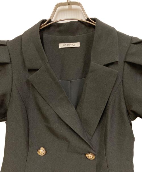 LIP SERVICE（リップサービス）LIP SERVICE (リップサービス) ジャケットレイヤードプリーツワンピース ブラック サイズ:Sの古着・服飾アイテム