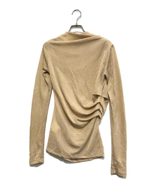 MSGM（エムエスジーエム）MSGM (エムエスジーエム) ラメカットソー ベージュ サイズ:40の古着・服飾アイテム
