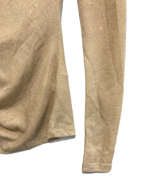 MSGM（エムエスジーエム）MSGM (エムエスジーエム) ラメカットソー ベージュ サイズ:40の古着・服飾アイテム