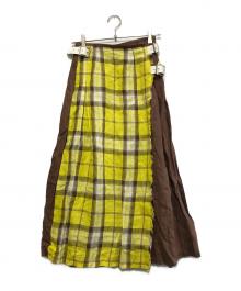 O'NEIL OF DUBLIN×FREAK'S STORE（オニールオブダブリン×フリークスストア）の古着「COMBINATION FASHION LONG KILT」｜イエロー×ブラウン