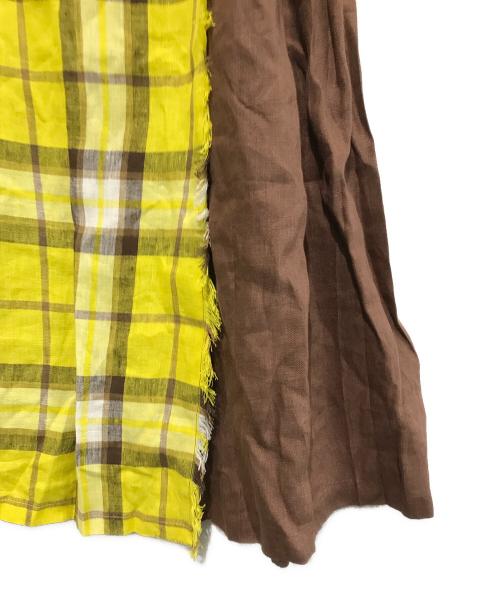 O'NEIL OF DUBLIN（オニールオブダブリン）O'NEIL OF DUBLIN (オニールオブダブリン) FREAK'S STORE (フリークスストア) COMBINATION FASHION LONG KILT イエロー×ブラウン サイズ:US 6 未使用品の古着・服飾アイテム