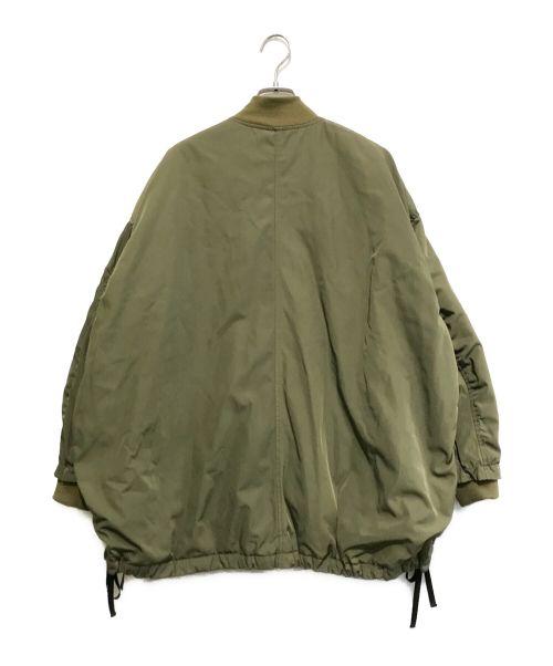 BEARDSLEY（ビアズリー）BEARDSLEY (ビアズリー) フレアMA-1ブルゾン カーキ サイズ:Fの古着・服飾アイテム