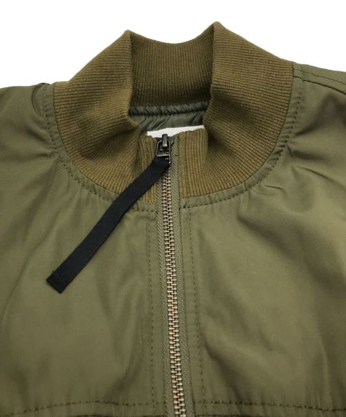 BEARDSLEY（ビアズリー）BEARDSLEY (ビアズリー) フレアMA-1ブルゾン カーキ サイズ:Fの古着・服飾アイテム