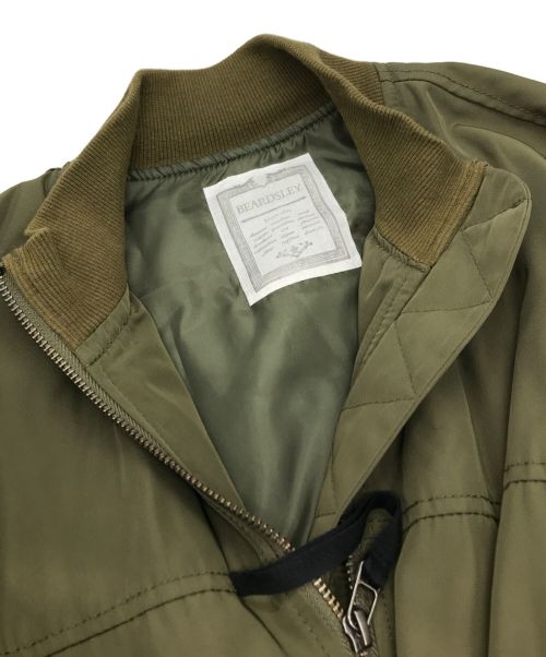 BEARDSLEY（ビアズリー）BEARDSLEY (ビアズリー) フレアMA-1ブルゾン カーキ サイズ:Fの古着・服飾アイテム