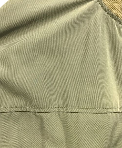 BEARDSLEY（ビアズリー）BEARDSLEY (ビアズリー) フレアMA-1ブルゾン カーキ サイズ:Fの古着・服飾アイテム