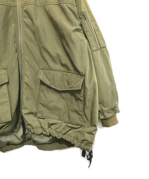 BEARDSLEY（ビアズリー）BEARDSLEY (ビアズリー) フレアMA-1ブルゾン カーキ サイズ:Fの古着・服飾アイテム