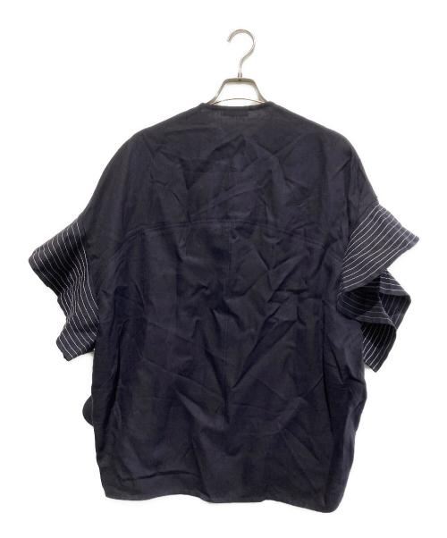 YORI（ヨリ）YORI (ヨリ) ステッチリネンジャケット ネイビー サイズ:FREEの古着・服飾アイテム