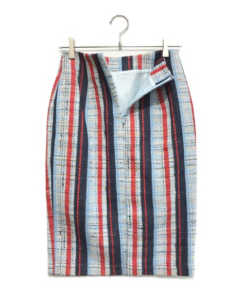 Diagram GRACE CONTINENTAL（ダイアグラム グレースコンチネンタル）Diagram GRACE CONTINENTAL (ダイアグラム グレースコンチネンタル) ツイードタイトスカート スカイブルー サイズ:36の古着・服飾アイテム