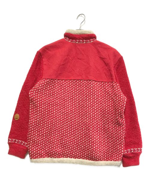 SCANDINAVIAN SCORE DESIGN（スカンジナビアンスコアデザイン）SCANDINAVIAN SCORE DESIGN (スカンジナビアンスコアデザイン) ハーフボタンセーター レッド サイズ:Sの古着・服飾アイテム