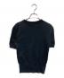Patou (パトゥ) ロゴジャガード半袖ニット ブラック サイズ:S：17000円