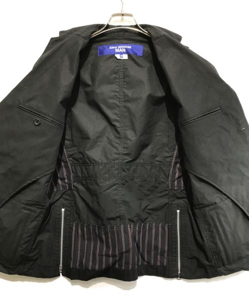 COMME des GARCONS JUNYA WATANABE MAN（コム デ ギャルソン ジュンヤ ワタナベ マン）COMME des GARCONS JUNYA WATANABE MAN (コム デ ギャルソン ジュンヤ ワタナベ マン) Zip Blazer Jacket ブラック サイズ:XSの古着・服飾アイテム