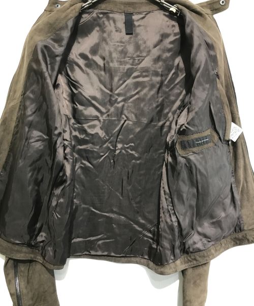 TAGLIATORE（タリアトーレ）TAGLIATORE (タリアトーレ) スウェート シングル ライダース ブルゾン ブラウン サイズ:ーの古着・服飾アイテム