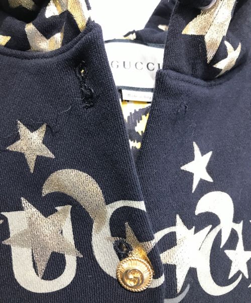 GUCCI（グッチ）GUCCI (グッチ) シェリーラインスタームーンパーカー ブラック サイズ:Mの古着・服飾アイテム