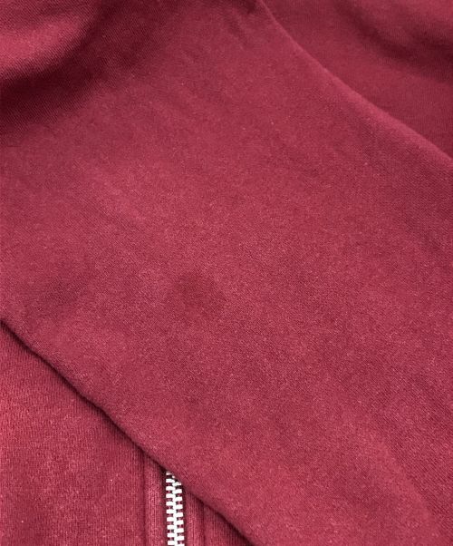 BlackEyePatch（ブラックアイパッチ）BlackEyePatch (ブラックアイパッチ) 刺繍ロゴ取扱注意 ジップパーカー レッド サイズ:Lの古着・服飾アイテム