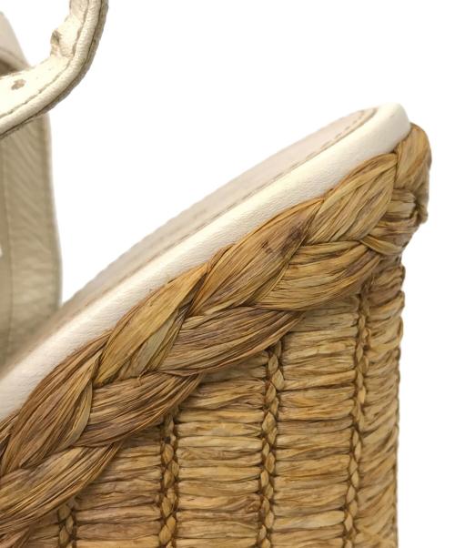 PRADA（プラダ）PRADA (プラダ) ウェッジソールサンダル ベージュ サイズ:36の古着・服飾アイテム