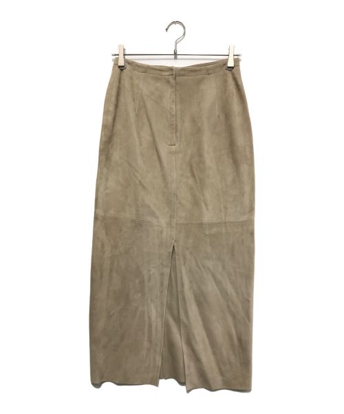 Whim Gazette（ウィムガゼット）Whim Gazette (ウィムガゼット) スエードペンシルスカート ベージュ サイズ:Freeの古着・服飾アイテム