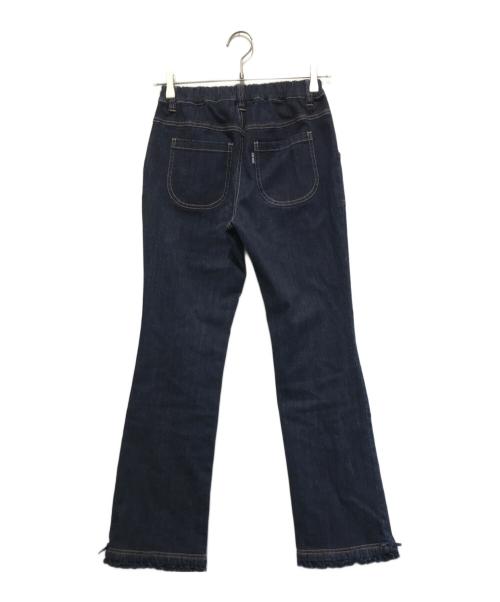 PINK HOUSE（ピンクハウス）PINK HOUSE (ピンクハウス) 裾フリルストレッチデニムパンツ インディゴ サイズ:3（M）の古着・服飾アイテム