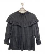 Ameriアメリ）の古着「MEDI 2WAY COTTON FRILL TUNIC BLOUSE」｜ブラック