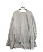 BEARDSLEYビアズリー）の古着「ギャザーカフスシャツ」｜グレー