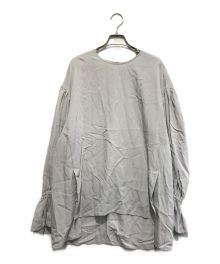 BEARDSLEY（ビアズリー）の古着「ギャザーカフスシャツ」｜グレー