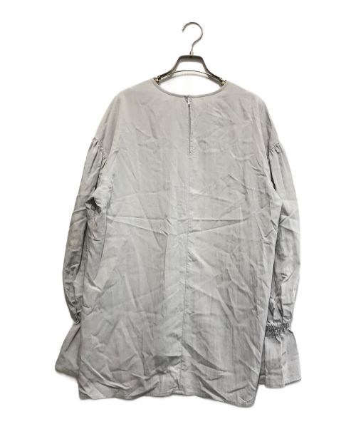 BEARDSLEY（ビアズリー）BEARDSLEY (ビアズリー) ギャザーカフスシャツ グレー サイズ:Fの古着・服飾アイテム