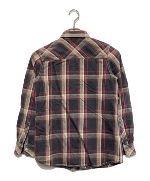 Hysteric Glamour（ヒステリックグラマー）Hysteric Glamour (ヒステリックグラマー) ワークネルシャツ ブラック×ベージュ サイズ:freeの古着・服飾アイテム