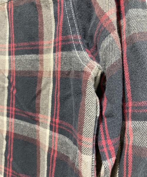 Hysteric Glamour（ヒステリックグラマー）Hysteric Glamour (ヒステリックグラマー) ワークネルシャツ ブラック×ベージュ サイズ:freeの古着・服飾アイテム