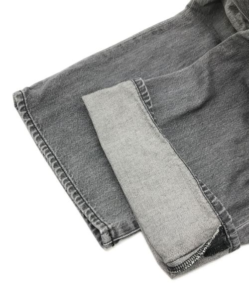 Whim Gazette（ウィムガゼット）Whim Gazette (ウィムガゼット) ドロストデニムパンツ ブラック サイズ:36の古着・服飾アイテム