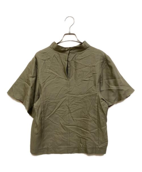 TOGA PULLA（トーガ プルラ）TOGA PULLA (トーガ プルラ) 18AW Polyester twill S/S blouse オリーブ サイズ:SIZE 36の古着・服飾アイテム