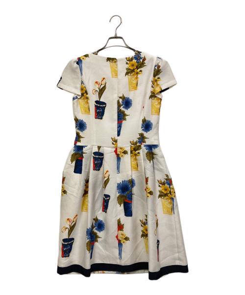 M'S GRACY（エムズグレイシー）M'S GRACY (エムズグレイシー) 花柄ワンピース ホワイト サイズ:SIZE 38の古着・服飾アイテム