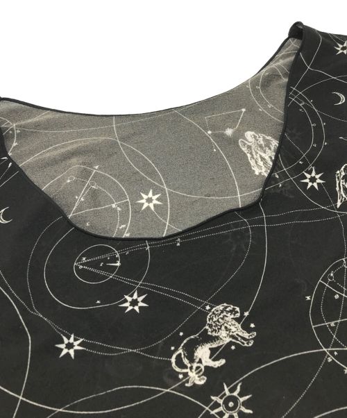 LE CIEL BLEU（ルシェルブルー）LE CIEL BLEU (ルシェルブルー) Zodiac Tattoo Sheer Top ブラック サイズ:36の古着・服飾アイテム