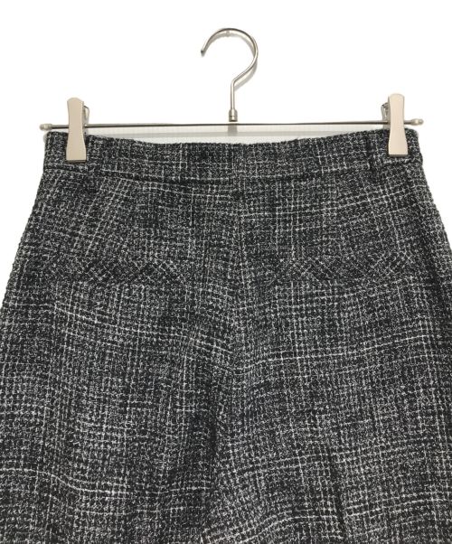 LE CIEL BLEU（ルシェルブルー）LE CIEL BLEU (ルシェルブルー) Tweed Pants ブラック×ホワイト サイズ:36の古着・服飾アイテム