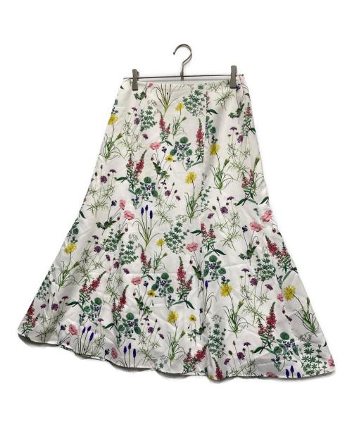 UNTITLED（アンタイトル）UNTITLED (アンタイトル) ボタニカルプリントスカート ホワイト サイズ:サイズ2の古着・服飾アイテム