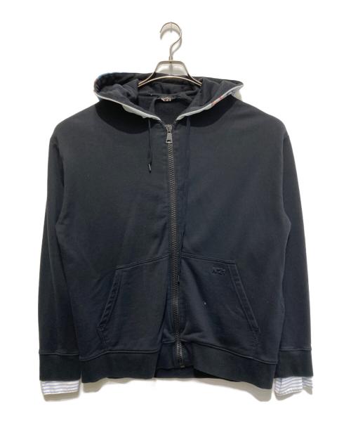 N°21 numero ventuno（ヌメロヴェントゥーノ）N°21 NUMERO VENTUNO (ヌメロヴェントゥーノ) フードプリントジップパーカー ブラック サイズ:Mの古着・服飾アイテム