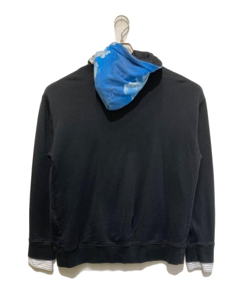 N°21 numero ventuno（ヌメロヴェントゥーノ）N°21 NUMERO VENTUNO (ヌメロヴェントゥーノ) フードプリントジップパーカー ブラック サイズ:Mの古着・服飾アイテム