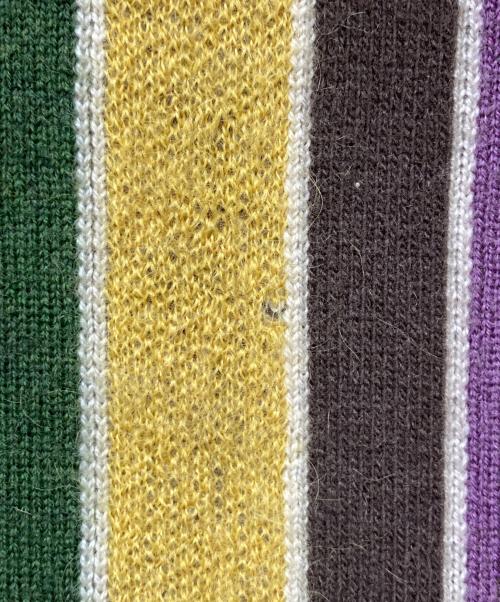 N°21 numero ventuno（ヌメロヴェントゥーノ）N°21 numero ventuno (ヌメロヴェントゥーノ) ストライプニット切替スウェット ブラウン サイズ:Mの古着・服飾アイテム