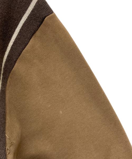 N°21 numero ventuno（ヌメロヴェントゥーノ）N°21 numero ventuno (ヌメロヴェントゥーノ) ストライプニット切替スウェット ブラウン サイズ:Mの古着・服飾アイテム