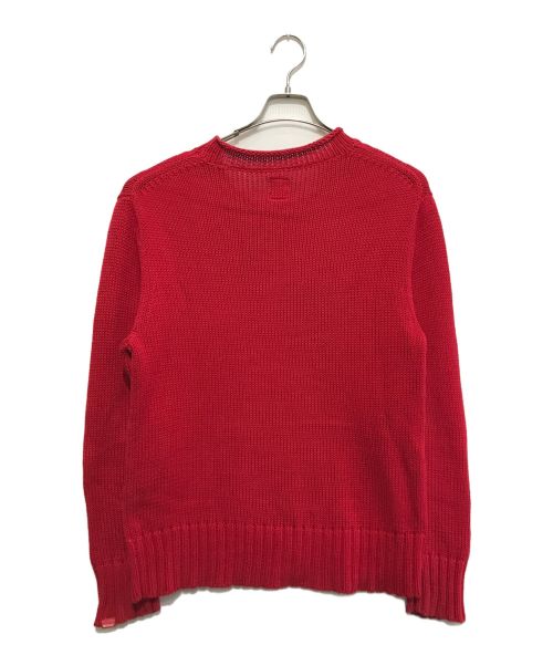 stussy（ステューシー）stussy (ステューシー) 古着星条旗ニット レッド サイズ:Mの古着・服飾アイテム