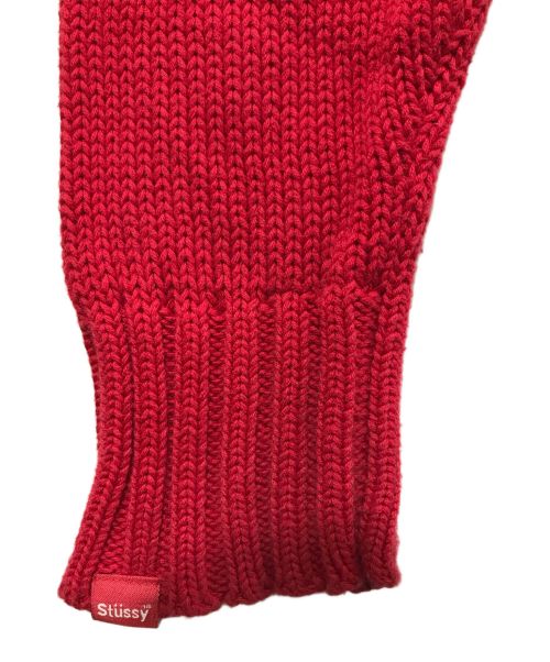 stussy（ステューシー）stussy (ステューシー) 古着星条旗ニット レッド サイズ:Mの古着・服飾アイテム