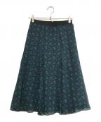 ANAYIアナイ）の古着「柄スカート」｜グリーン×ネイビー