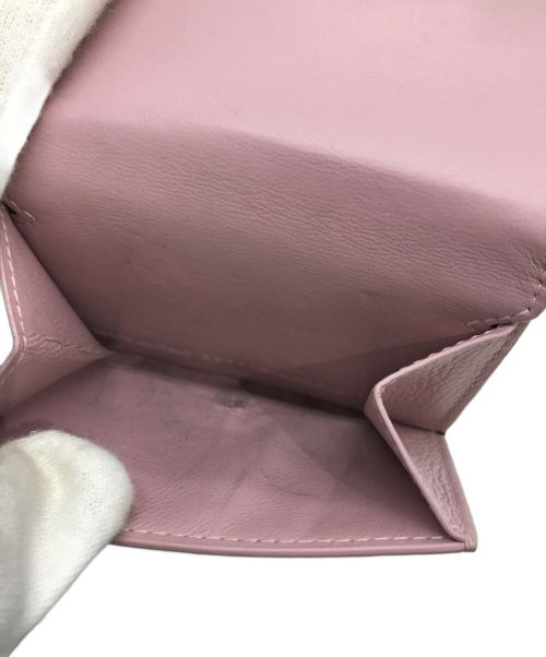 BALENCIAGA（バレンシアガ）BALENCIAGA (バレンシアガ) ロゴミニコンパクトウォレット ライトピンクの古着・服飾アイテム