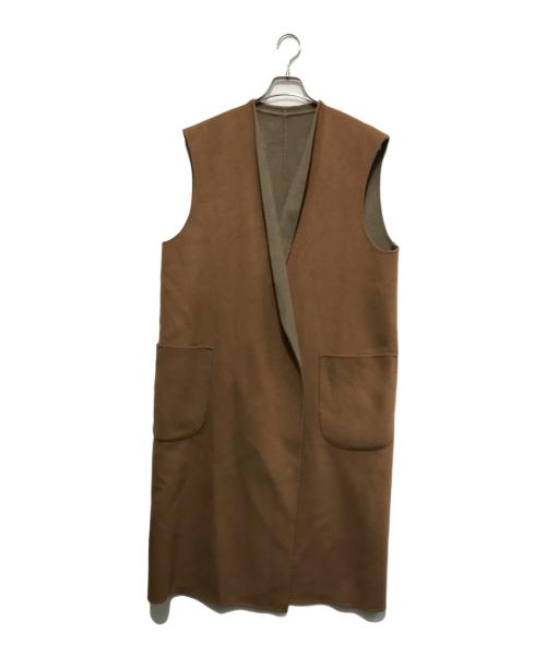 6(ROKU) BEAUTY&YOUTH（ロク ビューティーアンドユース）6(ROKU) BEAUTY&YOUTH (ロク ビューティーアンドユース) REVER VEST×BOLERO COAT ブラウン サイズ:36の古着・服飾アイテム