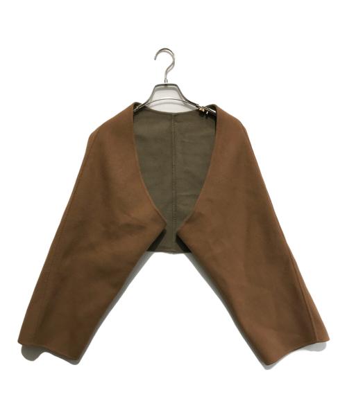 6(ROKU) BEAUTY&YOUTH（ロク ビューティーアンドユース）6(ROKU) BEAUTY&YOUTH (ロク ビューティーアンドユース) REVER VEST×BOLERO COAT ブラウン サイズ:36の古着・服飾アイテム