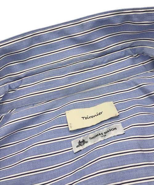 Toironier（トワロニエ）Toironier (トワロニエ) ストライプシャツ ブルー サイズ:Fの古着・服飾アイテム