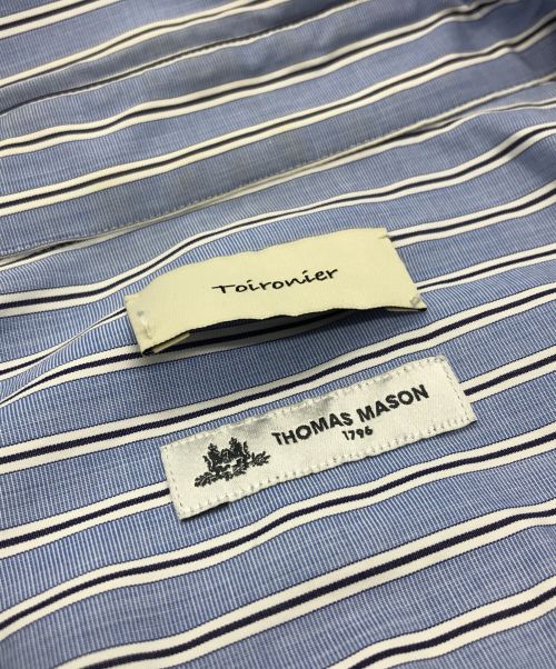 Toironier（トワロニエ）Toironier (トワロニエ) ストライプシャツ ブルー サイズ:Fの古着・服飾アイテム